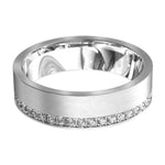 Load image into Gallery viewer, 0.80 Carat Round Moissanite Men's Wedding Band In White Gold