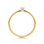 Load image into Gallery viewer, 0.80 Carat Pear Shape Solitaire Moissanite Ring in Yellow Gold