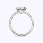 Load image into Gallery viewer, 1.20 Carat Trillion Cut Bezel Set Moissanite Ring in White Gold