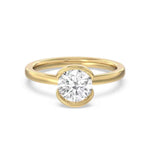 Load image into Gallery viewer, 1 Carat Round Cut Moissanite Solitaire Engagement Ring In White Gold