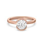 Load image into Gallery viewer, 1 Carat Round Cut Moissanite Solitaire Engagement Ring In White Gold