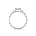 Load image into Gallery viewer, 1.50 Carat Round Cut Moissanite Cluster Engagement Ring In White Gold