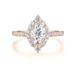 Load image into Gallery viewer, 1.50 Ct Oval Cut Moissanite Halo Engagement Ring in Yellow Gold