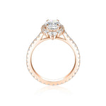 Load image into Gallery viewer, 1.50 Ct Oval Cut Moissanite Halo Engagement Ring in Yellow Gold