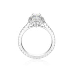 Load image into Gallery viewer, 1.50 Ct Oval Cut Moissanite Halo Engagement Ring in Yellow Gold