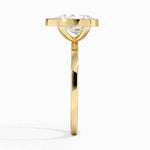 Load image into Gallery viewer, 1.50 Ct Pear Cut Moissanite Bezel Set Engagement Ring in Yellow Gold