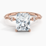 Load image into Gallery viewer, 1.50 Radiant Shaped Moissanite 5 Stone Engagement Ring in Yellow Gold