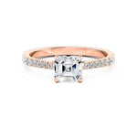 Load image into Gallery viewer, 1.50 Carat Asscher Cut Moissanite Engagement Ring In White Gold