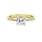 Load image into Gallery viewer, 1.50 Carat Asscher Cut Moissanite Engagement Ring In White Gold