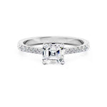 Load image into Gallery viewer, 1.50 Carat Asscher Cut Moissanite Engagement Ring In White Gold