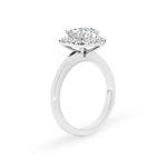 Load image into Gallery viewer, 1.5 Carat Asscher Cut Halo Moissanite Engagement Ring in White Gold