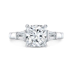 Load image into Gallery viewer, 2 Carat Cushion Cut 5 Stone Moissanite Ring in White Gold