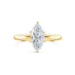 Load image into Gallery viewer, 1.50 Carat Marquise Cut Moissanite Solitaire Ring in White Gold