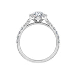 Load image into Gallery viewer, 1.50 Ct Pear Cut Moissanite Split Shank Engagement Ring in White Gold
