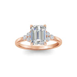 Load image into Gallery viewer, 1.80 Carat Emerald Shape Moissanite Cluster Ring In White Gold
