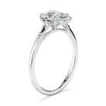 Load image into Gallery viewer, 1.80 Carat Pear and Baguette Cut Three Stone Moissanite Ring in White God