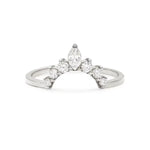 Load image into Gallery viewer, 1 Carat Curved Moissanite Wedding Ring In White Gold