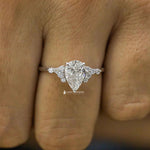 Load image into Gallery viewer, 1 Carat Pear Shaped Moissanite Cluster Ring