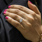 Load image into Gallery viewer, 1 Carat Pear Shaped Moissanite Cluster Ring