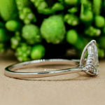 Load image into Gallery viewer, 1 Carat Pear Shaped Moissanite Cluster Ring