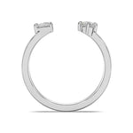 Load image into Gallery viewer, 1 Carat Round and Trillion Cut Toi Et Moi Moissanite Ring in White Gold