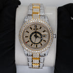 Load image into Gallery viewer, Full Iced Out Moissanite Datejust Skydweller Watch