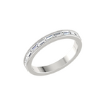 Load image into Gallery viewer, 2.2 Carat Baguette Cut Moissanite Half Eternity Band in White Gold