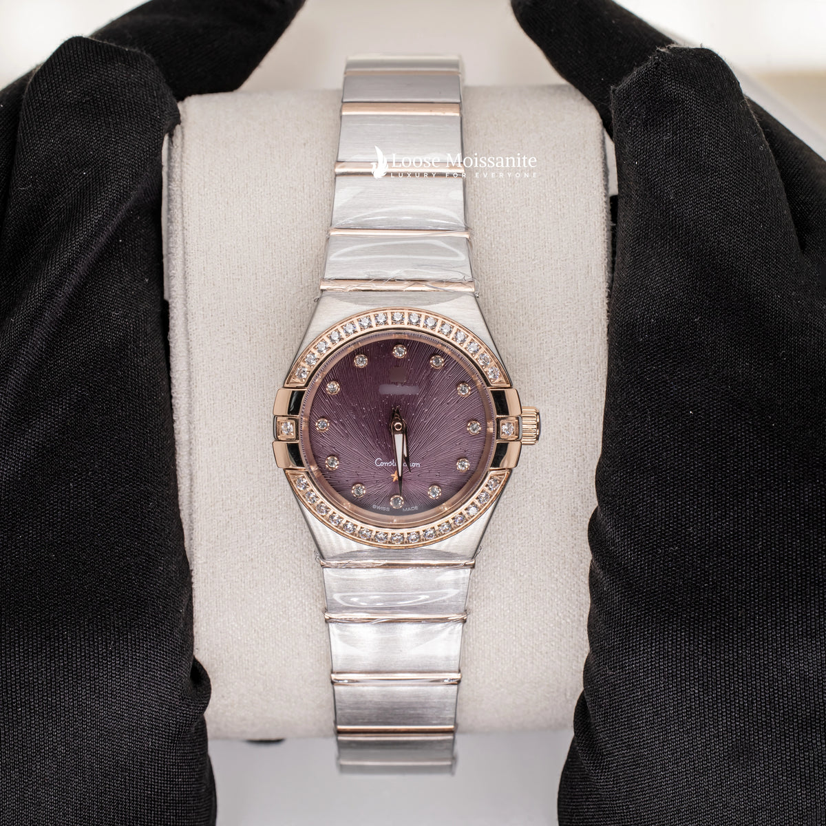 Front view of constellation quartz ladies luxury watches