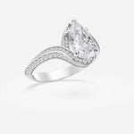 Load image into Gallery viewer, 2.50 Carat Pear Shaped Moissanite Bypass Engagement Ring in White Gold