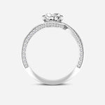 Load image into Gallery viewer, 2.50 Carat Pear Shaped Moissanite Bypass Engagement Ring in White Gold