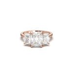 Load image into Gallery viewer, 2.50 Carat Radiant Shape Three Stone Moissanite Ring in White Gold