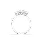 Load image into Gallery viewer, 2.5 Carat Radiant Shape Three Stone Moissanite Ring in White Gold