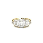 Load image into Gallery viewer, 2.50 Carat Radiant Shape Three Stone Moissanite Ring in White Gold