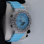 Load image into Gallery viewer, Side View Of Iced-out moissanite men's watches with thorn crown design