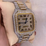 Load image into Gallery viewer, Side View Of Moissanite Watch Mens