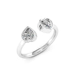 Load image into Gallery viewer, 2 Carat Heart Shaped Moissanite Toi Et Moi Engagement Ring in White Gold