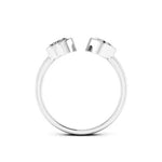 Load image into Gallery viewer, 2 Carat Heart Shaped Moissanite Toi Et Moi Engagement Ring in White Gold