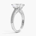 Load image into Gallery viewer, 2 Ct Radiant Cut Moissanite Split Shank Engagement Ring in White Gold