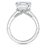 Load image into Gallery viewer, 2 Ct Radiant Cut Moissanite Split Shank Engagement Ring in White Gold