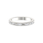 Load image into Gallery viewer, 2.2 Carat Baguette Cut Moissanite Half Eternity Band in White Gold