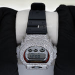 Load image into Gallery viewer, Close Up View Of Moissanite Iced-Out Digital Watch For Men