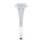 Load image into Gallery viewer, 2 Carat Asscher Cut Split Shank Moissanite Ring in White Gold