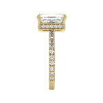 Load image into Gallery viewer, 1.50 Carat Radiant Shape Hidden Halo Moissanite Ring in White Gold