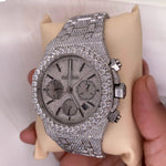 Load image into Gallery viewer, Side View Of AP Iced Out Moissanite Watch For Mens