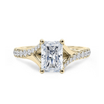 Load image into Gallery viewer, 3 Carat Radiant Cut Moissanite Engagement Ring in Rose Gold