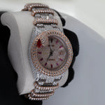 Load image into Gallery viewer, Side View Of Moissanite Iced Out luxury watches for men