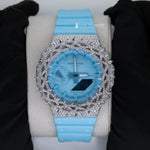 Load image into Gallery viewer, Front View Of Iced-out moissanite men's watches with thorn crown design