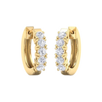 Load image into Gallery viewer, 0.80 Carat Round Shaped 5 Stone Moissanite Hoop Earring for Men's