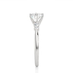 Load image into Gallery viewer, 1 Ct Round Cut Moissanite Five Stone Engagement Ring In White Gold