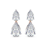 Load image into Gallery viewer, 7 Carat Pear Shaped Moissanite Earrings in Rose Gold